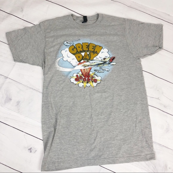 Green Day Mens//Unisex T-Shirt Dookie Vintage Grey
